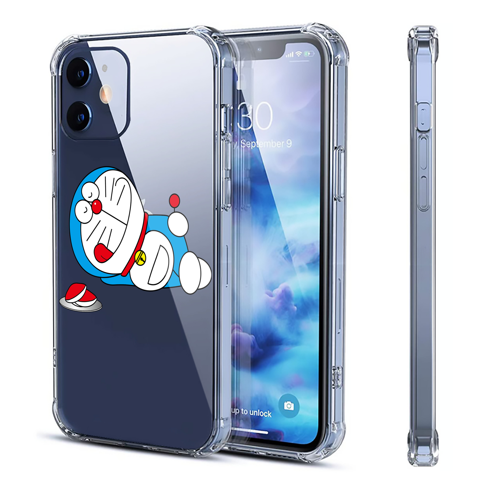 （画像用） ドラえもん Doraemon 【iPhone 12シリーズ対応】透明スマホケース（クリアソフトケース）